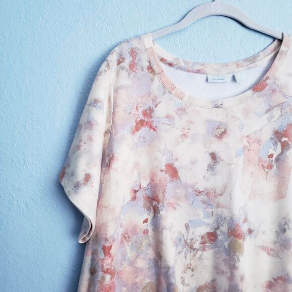 Logo Lounge Neutral Abtract Ruffle Pocket Top - Picture 3 of 7